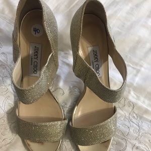 Gold Jimmy Choo Sandals